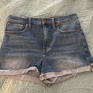 Madewell High Rise Denim Shorts, size 29.